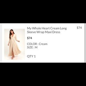 Lulus maxi wrap dress